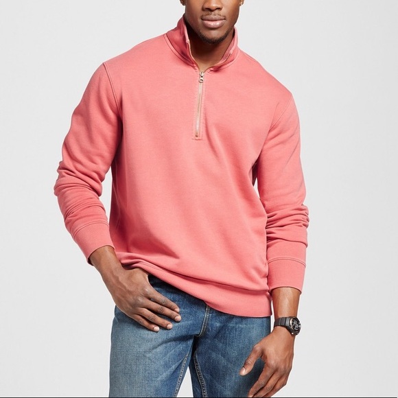 Merona Other - Coral Quarter Zip Sweatshirt Pullover